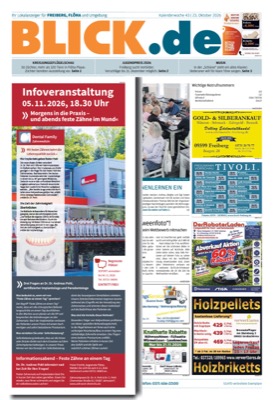 Titelseite der Ausgabe „Freiberger Blick“